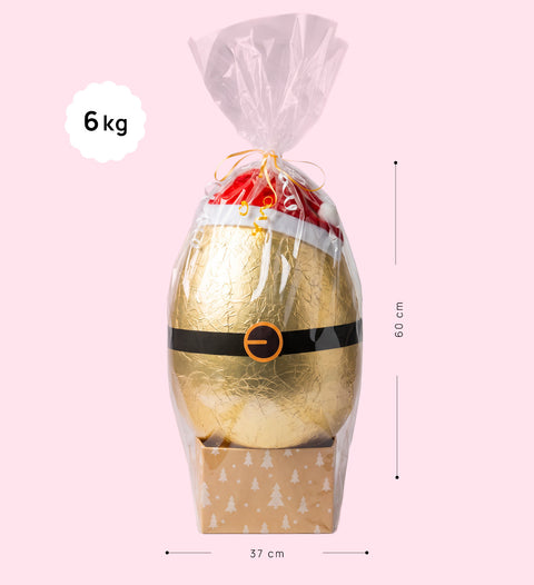 6kg giant Santa chocolate egg Belgian chocolate Santa with corporate logo