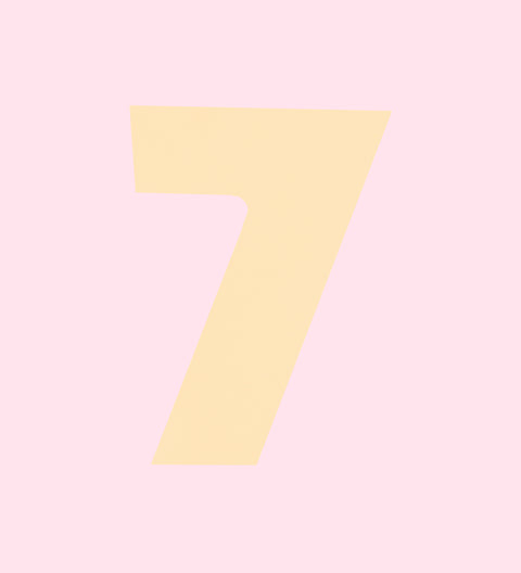 White chocolate number 7: White chocolate number 7 with colourful freckles, creamy Belgian chocolate and playful finish