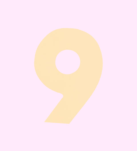 White chocolate number 9: White chocolate number 9 with colourful freckles, creamy Belgian chocolate and playful finish