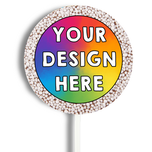 Personalised Chocolate Round Freckle Pop - Custom Design Upload