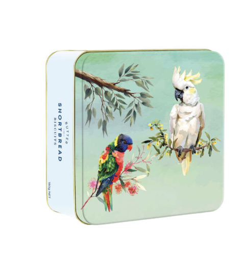 Aussie Birds Cockatoo Shortbread Tin - Valley Produce Co.