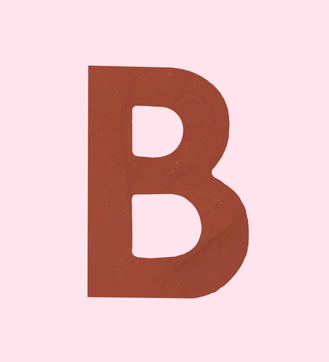 Milk Belgian chocolate letter B