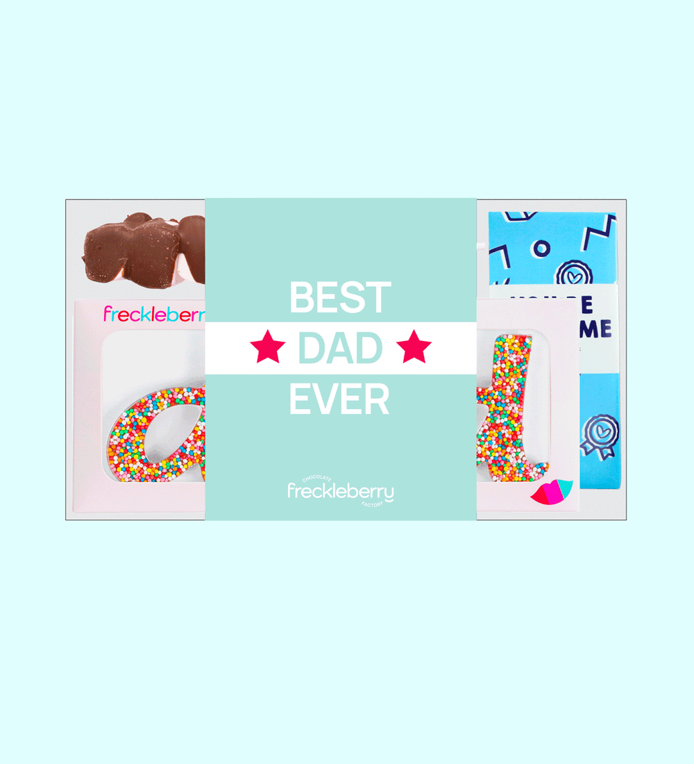 Best Dad Ever Gift Box, filled with premium Belgian chocolate treats – a delicious way to show your love and appreciation.