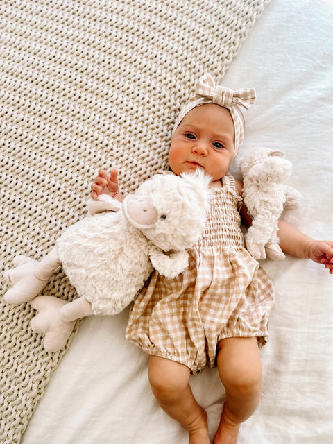 A soft plush toy with a big personality and plenty of charm. Perfect for babies, kids, and comforting cuddles.