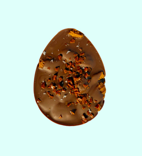 Biscoff, Caramel and Sea Salt Flake Egg