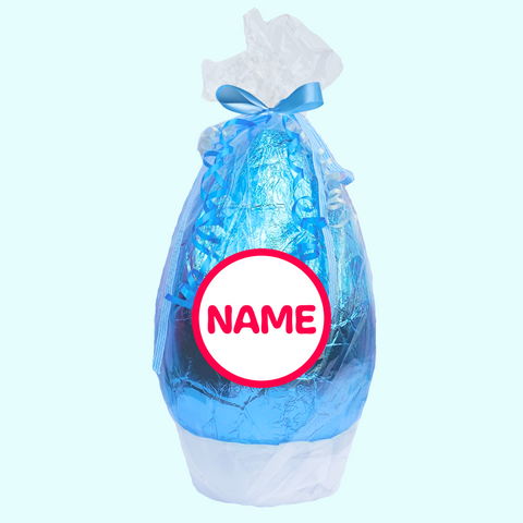 1kg Giant Chocolate Easter Egg - Personalised Name Option