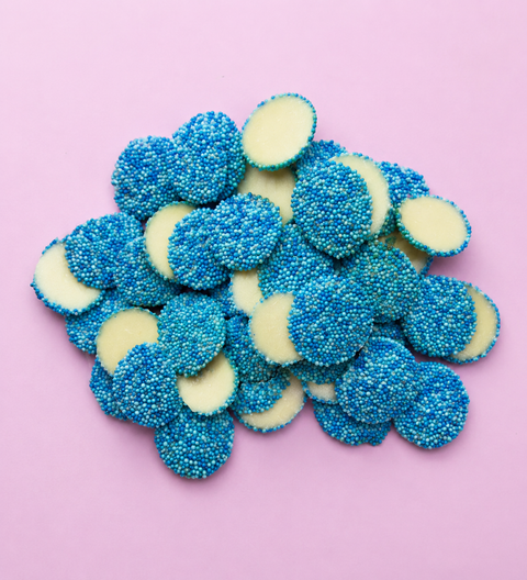 Baby shower or gender reveal blue freckels