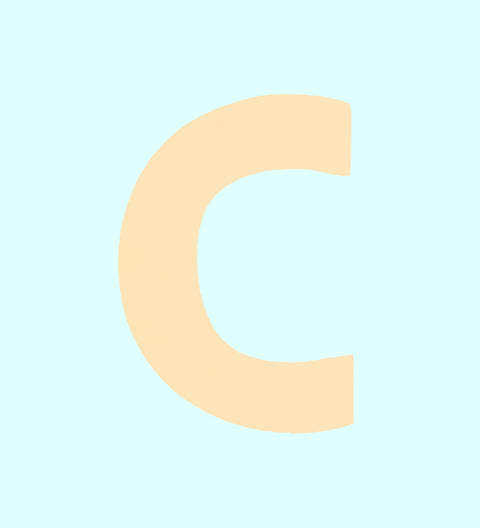 White Belgian chocolate letter C. Perfect for birthday and gifts.