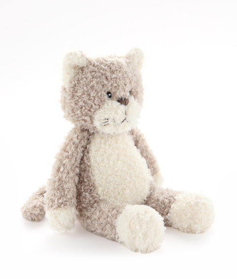 A soft plush cat toy with a playful spirit and cosy charm. Perfect for babies, kids, and comforting cuddles.