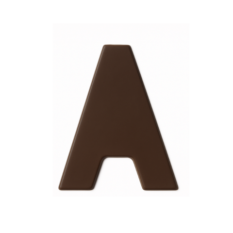 Premium plain Belgian milk chocolate letter "A" – a fun and tasty treat perfect for personalising any occasion.
