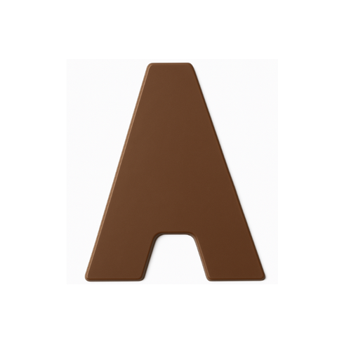 Premium plain Belgian milk chocolate letter "A" – a fun and tasty treat perfect for personalising any occasion.
