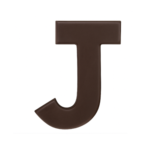 Crafted plain premium Belgian dark chocolate letter "J" – a fun and tasty treat perfect for personalising any occasion.