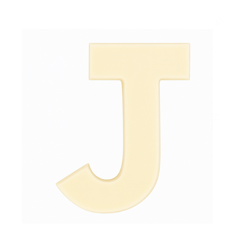 Crafted plain premium Belgian white chocolate letter "N" – a fun and tasty treat perfect for personalising any occasion.