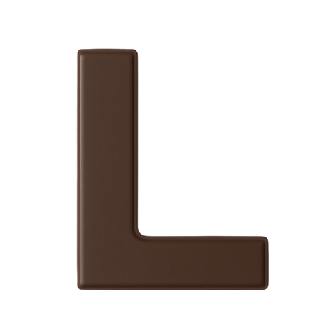 Premium plain Belgian dark chocolate letter "L" – a fun and tasty treat perfect for personalising any occasion.