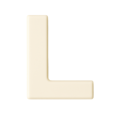 Premium plain Belgian white chocolate letter "L" – a fun and tasty treat perfect for personalising any occasion.