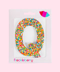 Premium Belgian chocolate letter "Q" topped with colourful sprinkles – a fun and tasty treat perfect for personalising any occasion.