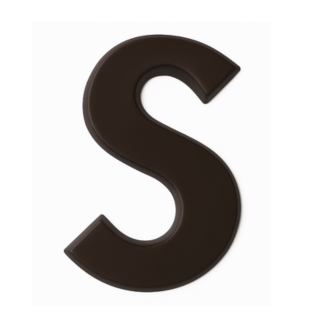 Premium plain Belgian white chocolate letter "S" – a fun and tasty treat perfect for personalising any occasion.