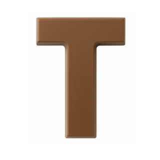 Premium plain Belgian milk chocolate letter "T" – a fun and tasty treat perfect for personalising any occasion.