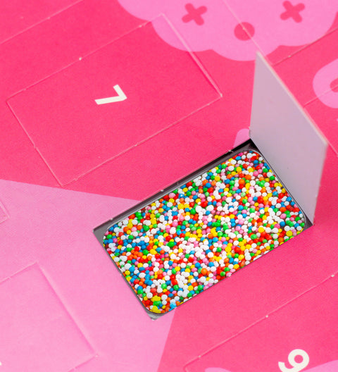 25 delicious Belgian freckle chocolate -  perfect for counting down to Christmas with daily indulgence.