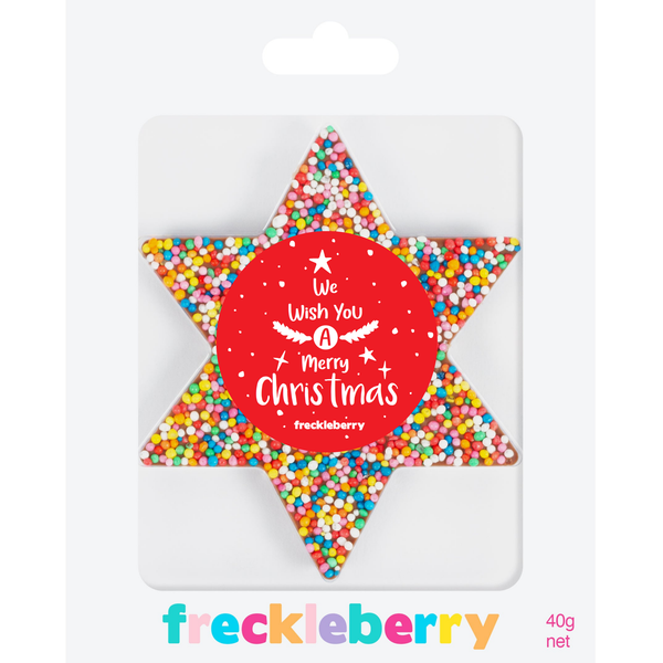 Christmas Freckle Star Merry Christmas Freckleberry Chocolate Factory