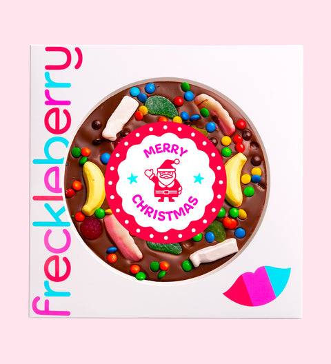 Christmas Giant Lolly Pizza - Merry Christmas Santa