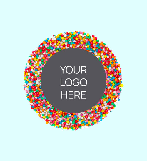 Corporate Personalised 40g Single Chocolate Freckle - Logo/Graphic Upload - Multi Freckle