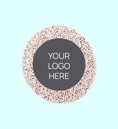 Corporate Personalised 40g Single Chocolate Freckle - Logo/Graphic Upload - White Freckle