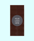 Rich plain Belgian dark chocolate, can be customised with your logo or graphic label, perfect for standout corporate gifting.