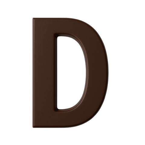 Dark Chocolate Letter D