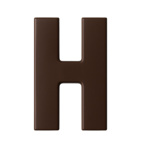 Dark Chocolate Letter H