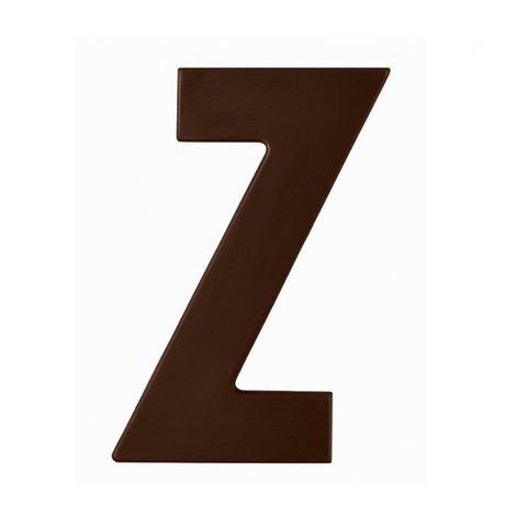 Belgian dark chocolate letter z