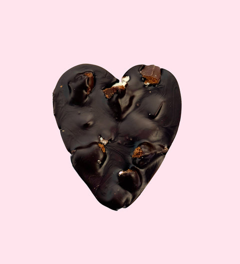 Dark Chocolate with Mint Slice Heart