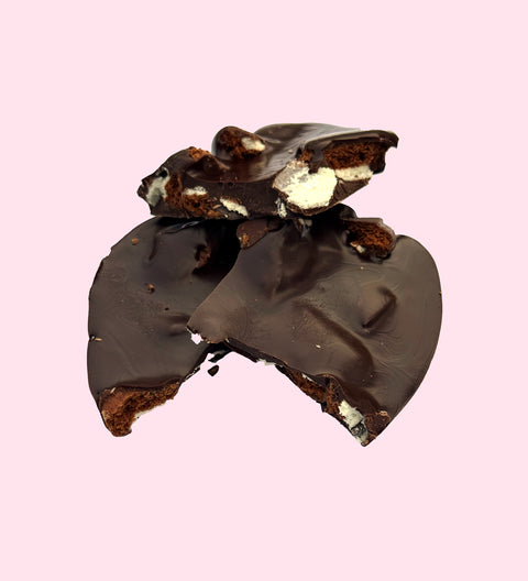 Dark Chocolate with Mint Slice Heart - Broken