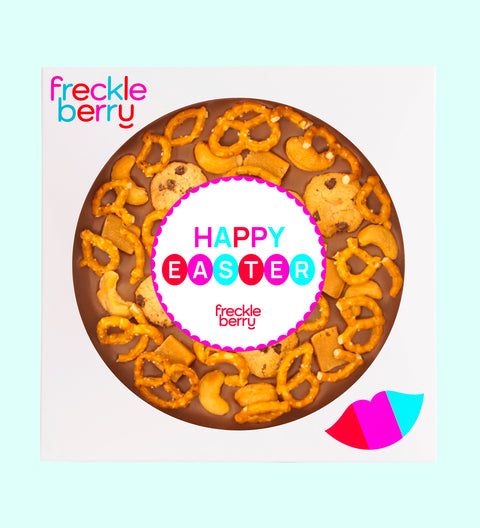 Easter - Giant Loaded Pizza - Snack Time - Happy Easter egg design - Box