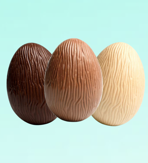 Easter Chocolate Egg — creamy Belgian chocolate (available in 3 variants - dark, milk or white) egg. A fun Easter gift. 