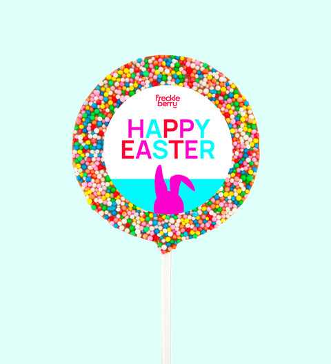 Easter Round Freckle Pop - Happy Easter, bunny eggs
