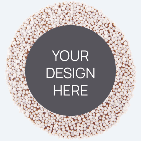 Eco Packaging: Personalised 40g Single Chocolate Freckle - Front Label - White Freckle
