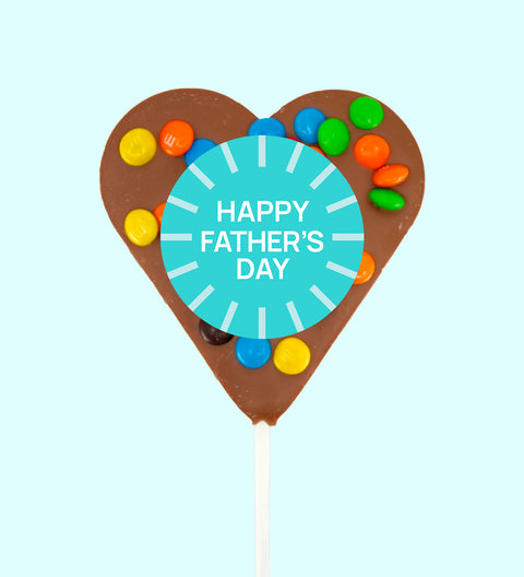 Father's Day - Heart M&M Pop - Happy Father's Day
