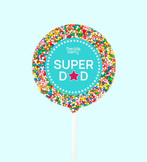 Father's Day Round Freckle Pop - Super Dad