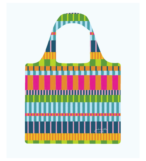 Ruby Olive Feelin' Fine Reusable Shopping Bag. ARTIST: Gabrielle Neil