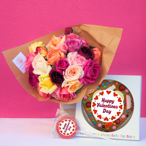 Flower Bouquet and Belgian Chocolate Bundle