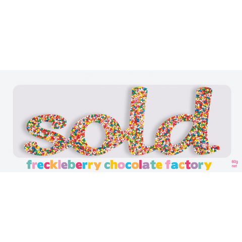 Freckle Chocolate Sold Word - Milk Chocolate - in Box