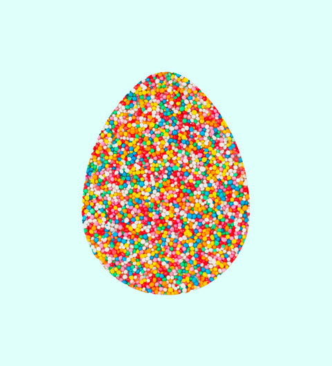 Premium Belgian chocolate egg topped with colourful sprinkles. A fun and delicious treat perfect for Easter gifting or indulging.