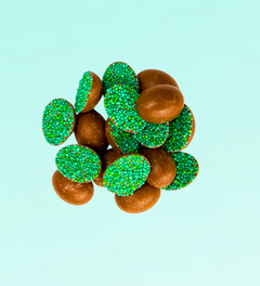 Half easter eggs with belgian chocolate and freckles. perfect easter treat