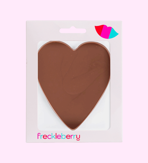 Creamy Belgian plain milk chocolate heart, can be personalised as a perfect gift for any special occasions. 