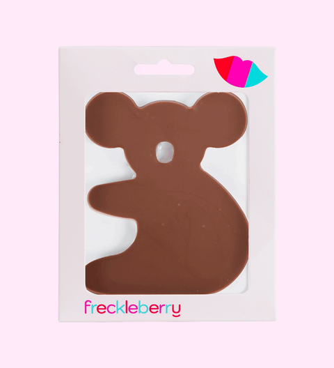 Premium Belgian milk chocolate koala topped with colourful sprinkles – a cute and delicious treat perfect for gifting or sharing.
