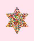 Premium Belgian chocolate star (available in 3 variants - milk, dark or white chocolate ) topped with colourful sprinkles – a sweet and festive treat for any occasion.