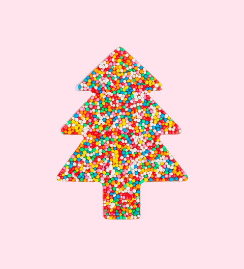 Premium Belgian chocolate (available in 3 variants - dark, milk or white chocolate) topped with colourful sprinkles – a festive and delicious treat.