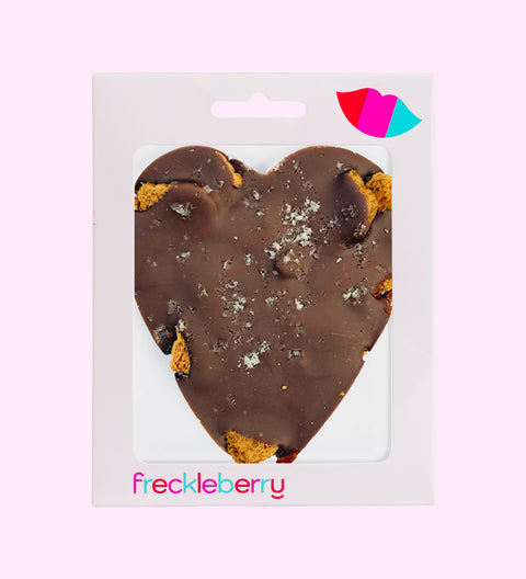Freckleberry - Biscoff, Caramel and Sea Salt Heart - with Box