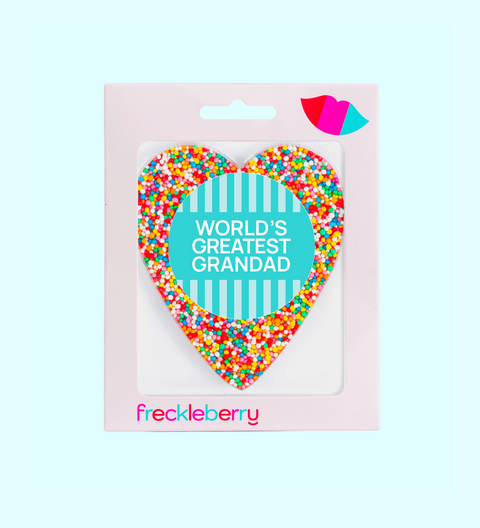 Creamy Belgian chocolate (available in 3 variants - dark, milk or white) freckle heart - the perfect sweet gift to show Dad he’s loved. 